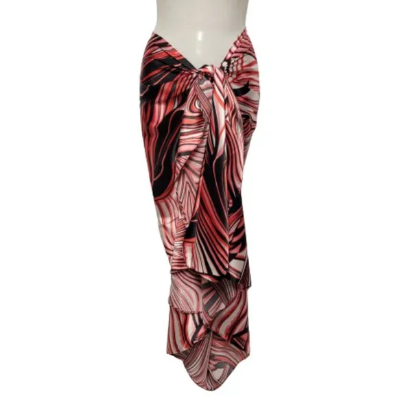 high above the clouds midi dress blue The Silk Body Wrap Dress main image 1